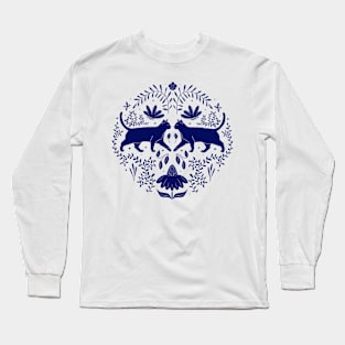 Cat Design (Blue) Long Sleeve T-Shirt